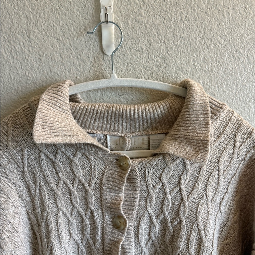 Vintage Cable Knit Sweater Grandma Grandpacore Y2K Classic 90's Fashion - Picture 4 of 11